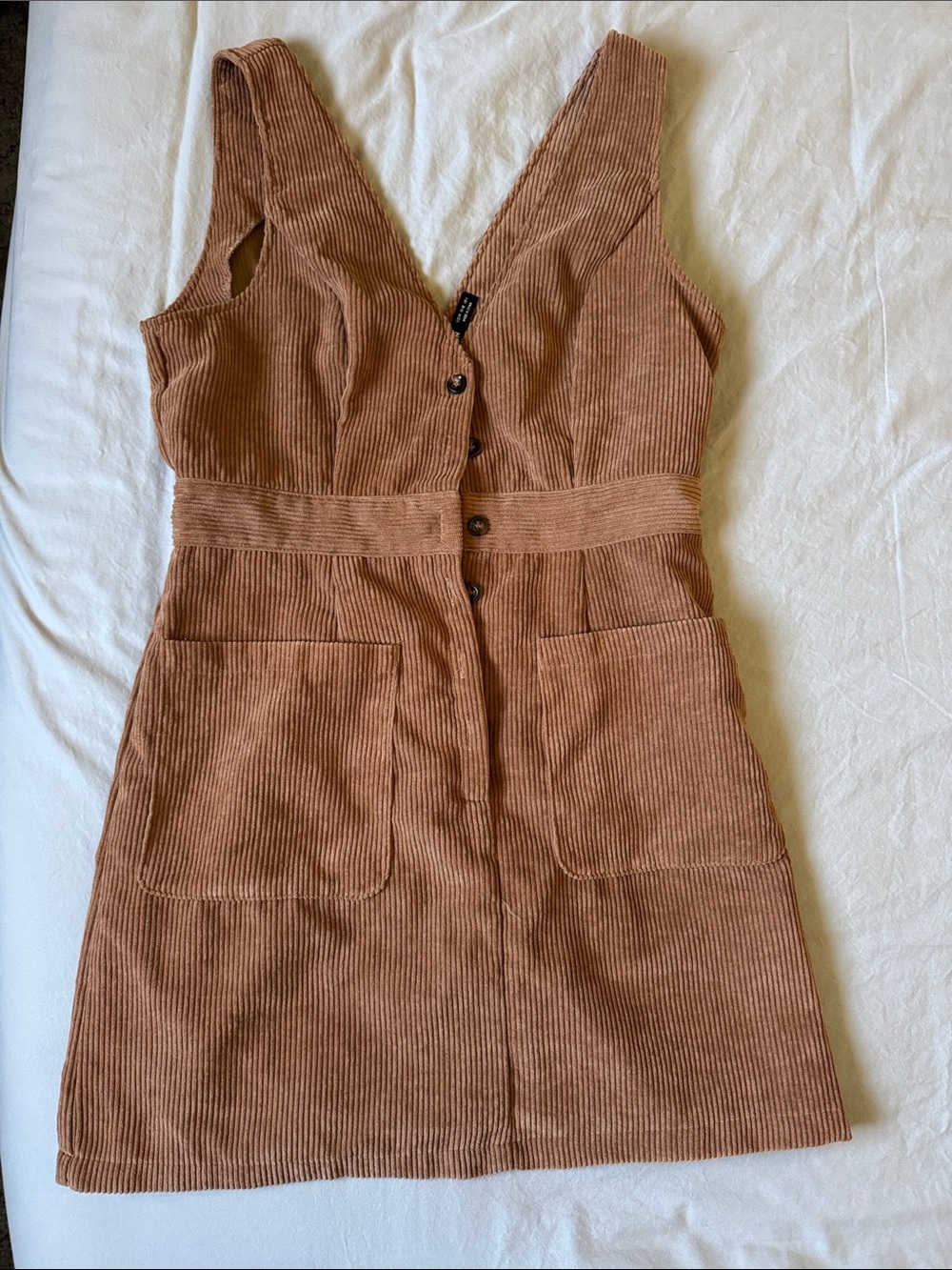 Corduroy sleeveless dress